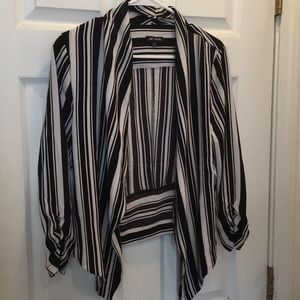 Black and white stripe casual blazer